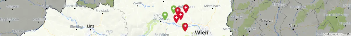 Kartenansicht für Apotheken-Notdienste in der Nähe von Großweikersdorf (Tulln, Niederösterreich)
